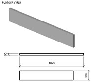 DITON LINIE KAMENE QUICK WALL STONE Plotová výplň jednostranná přírodní 207/4,5/40cm